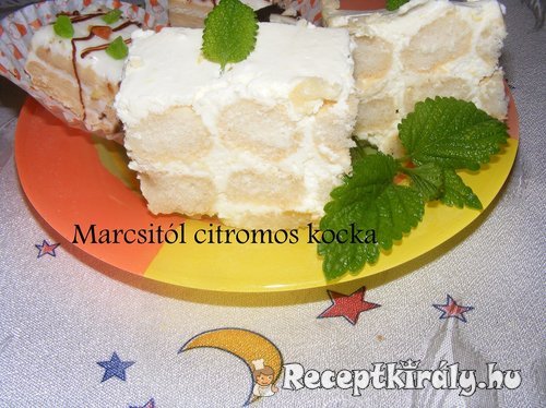 Sütés nélküli citromos kocka