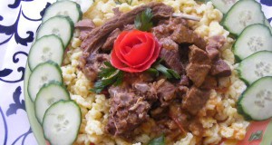 Birkapörkölt nokedlivel