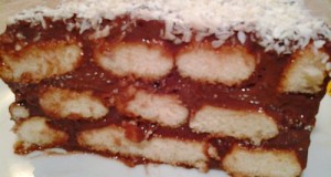 Csokis kókuszos torta sütés nélkül