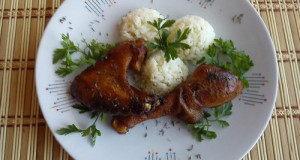 Kakukkfüves csirkesült párolt rizzsel