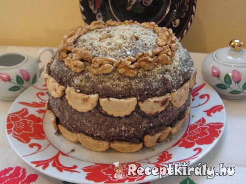Csokoládés diós torta