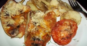 Hamburgerkrémmel töltött sajtos paprika