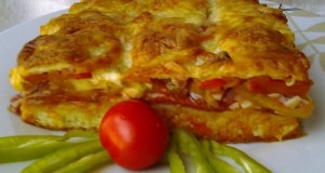 Magyaros pizza pompos tésztából