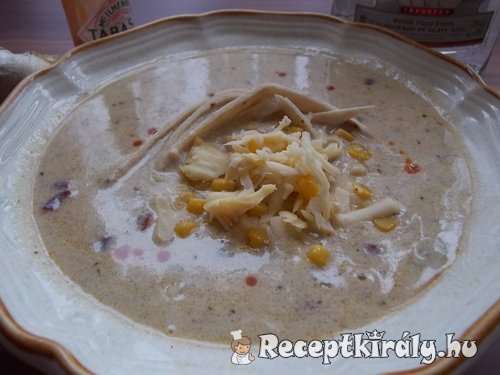 Mexikói sajtleves kukoricával tortillával