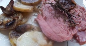 Sült pulykacomb szalonnás gombás krumplival