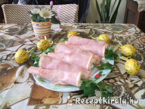 Tojáspástétommal töltött sonka répa