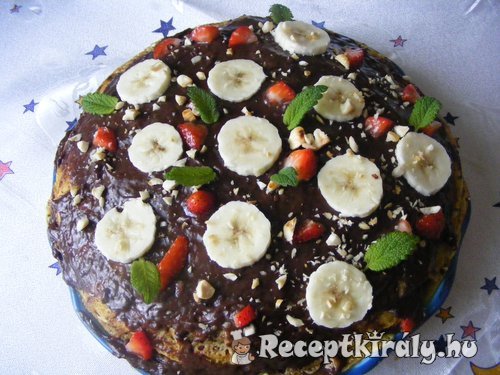 Csokis mogyorós palacsinta torta