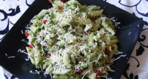 Spenótos penne tészta