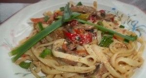 Gombás fehérboros tagliatelle