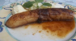 Vodkával flambirozott banán vanília fagylalttal