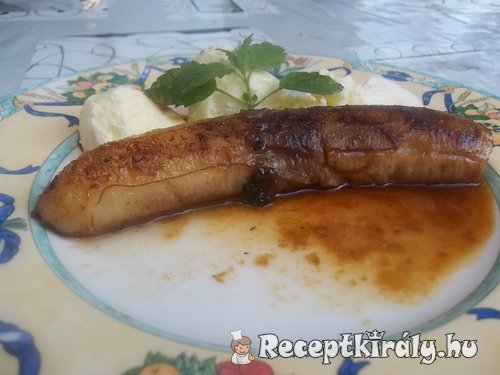 Vodkával flambirozott banán vanília fagylalttal