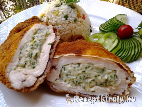 Zöldfűszeres krémsajtos csirkemell