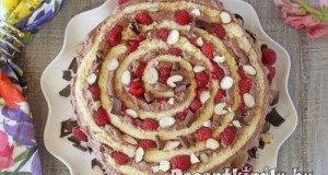 Málnás csokikrémes torta