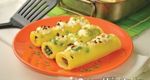 Csirkehúsos parajos canelloni fetával