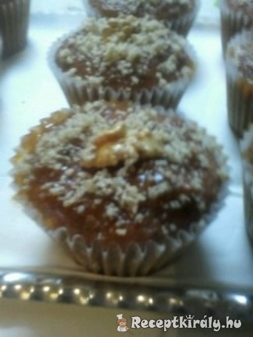 Céklás-diós muffin