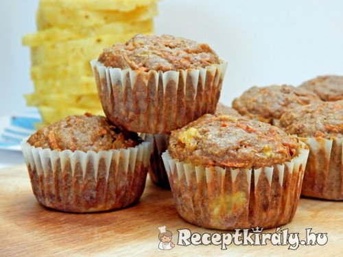 Ananászos sárgarépás muffin