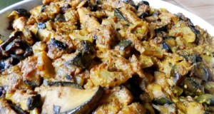 Pirított padlizsán curryvel