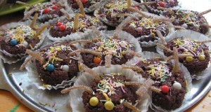 Hallowen pókos muffin
