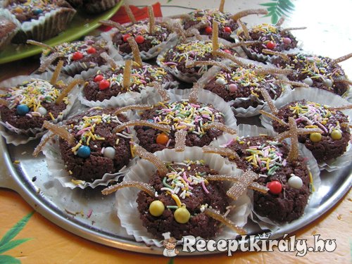 Hallowen pókos muffin