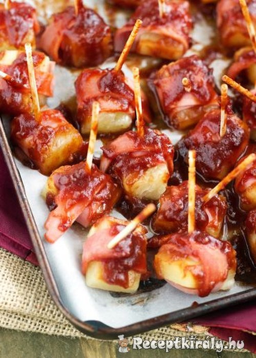 Baconben sült ananász