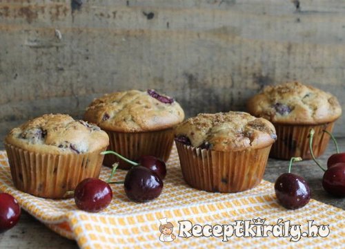 Cseresznyés csokoládés muffin
