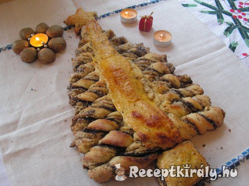 Népi bejgli karácsonyfa kalács 1