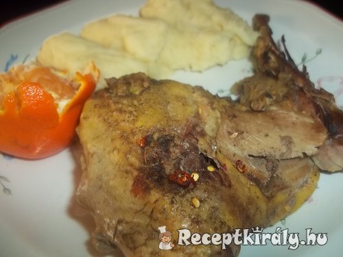 Fácáncomb krumplipürével mandarinnal