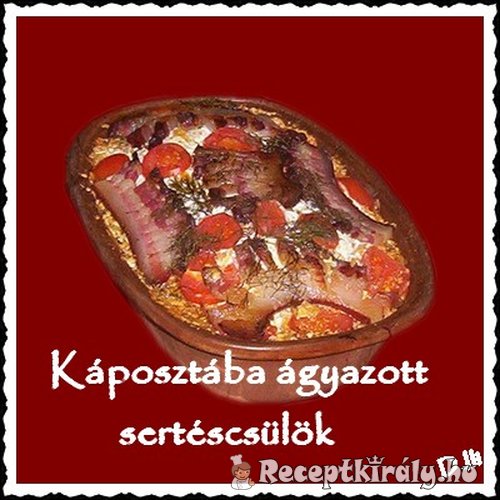Káposztába ágyazott tejszínes kapros sertéscsülök