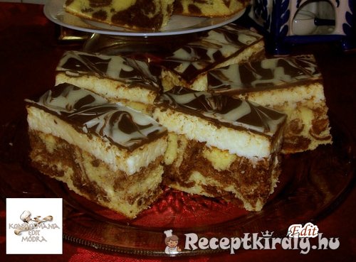 Kókuszkrémes tarka szelet