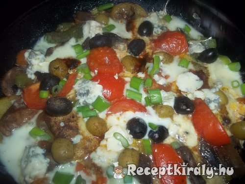 Mediterrán omlett négyféle sajttal