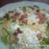 Túrós csusza tejföllel baconnel