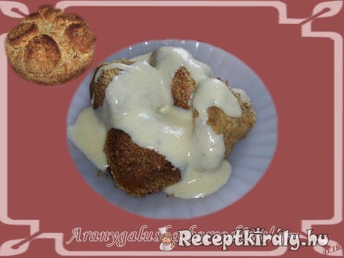Aranygaluska tortaformában borsodóval