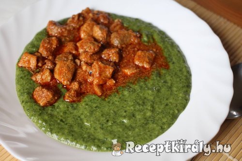 Spenót pörkölttel