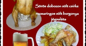 Sörös dobozon sült csirke rozmaringos burgonyával