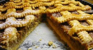 Almás, diós rácsos linzer
