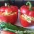 Chilis medvehagymás vajkrémmel töltött paprika