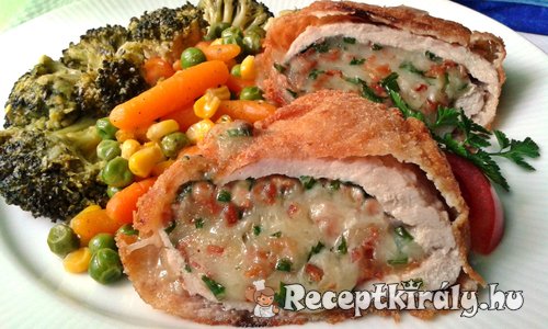 Medvehagymás baconos krémsajttal töltött borda