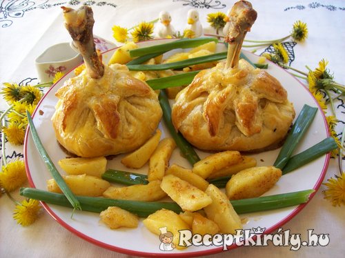 Burgonya pürével sonkával töltött csirke combos batyu