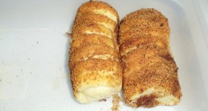 Fahéjas, cukros kalács pudinggal töltve