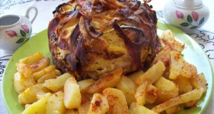 Sajtos csirkemell sonka torta