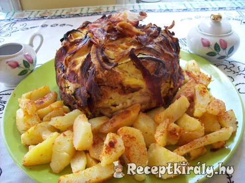 Sajtos csirkemell sonka torta