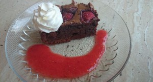 Epres brownie, eper öntettel