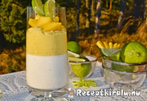 Paleo - Kókuszos panna cotta és mango-lime curd