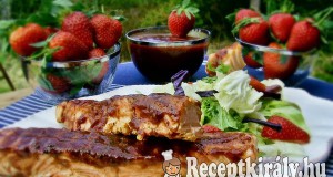 Epres BBQ szósszal grillezett lazac