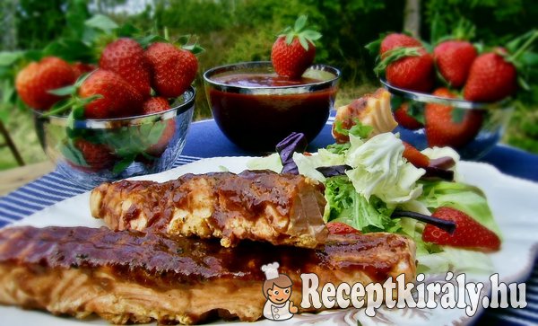 Epres BBQ szósszal grillezett lazac