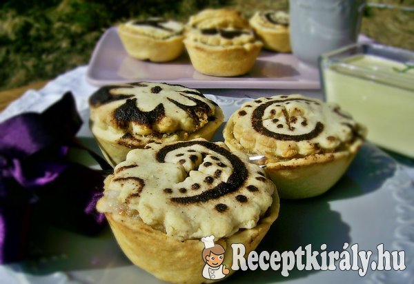 Mini marzipános almás piték