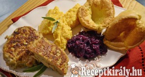Almás zsályás pulykatallér és Yorkshire puding