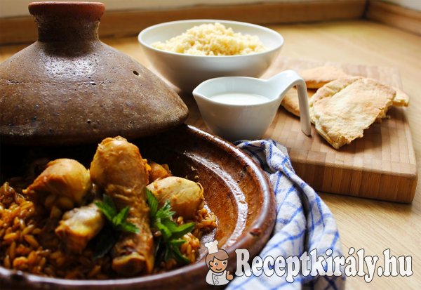 Csirke tagine, kuszkusz és kamut körettel
