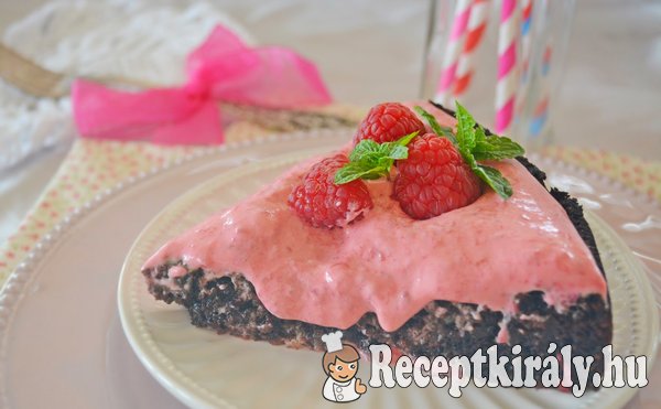 Csokis mogyorótorta málnakrémmel - paleo