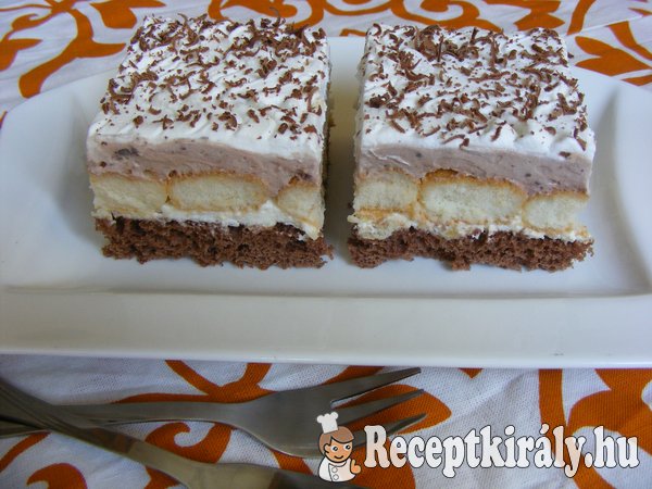 Csokis-vaníliás krémes szelet